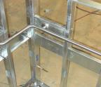 Angled Grab Bar with the Flush Mount backing